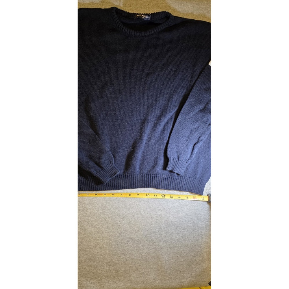 Brandy Melville Navy Blue Varsity Stripe Crewneck Sweater One Size
